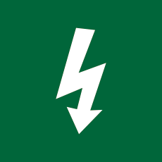 pictogram damage to electrics