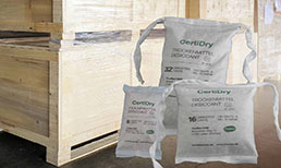 Graphique sacs déshydratants CertiDry dans une usine de production